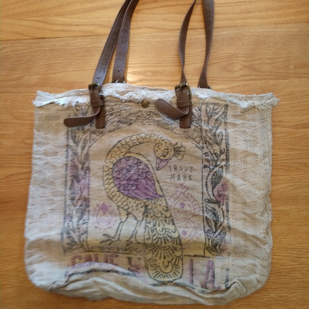 Lucky Brand Peacock Design Hobo Bag